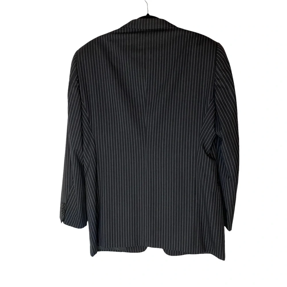 Armani Collezioni Black Striped Blazer Suit Jacket‎ 42